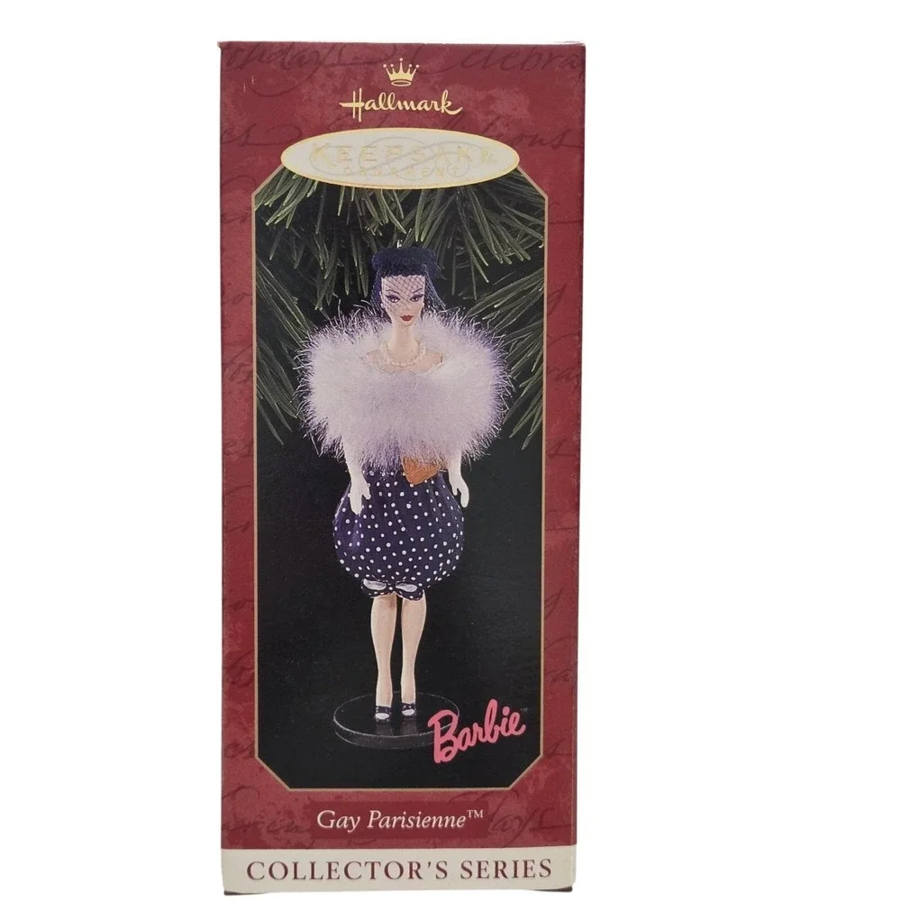 Hallmark Keepsake Barbie Ornament Gay Parisienne Collector Series 1999 Blue